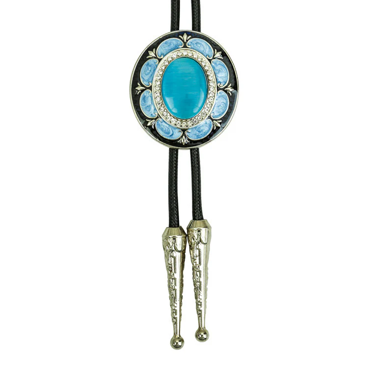 Vintage Onyx and Enamel Bolo Tie - Image 7