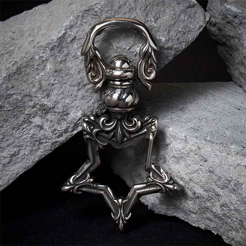Vintage Polishing Anti-tarnish Rotatable Star Keychain - Image 4