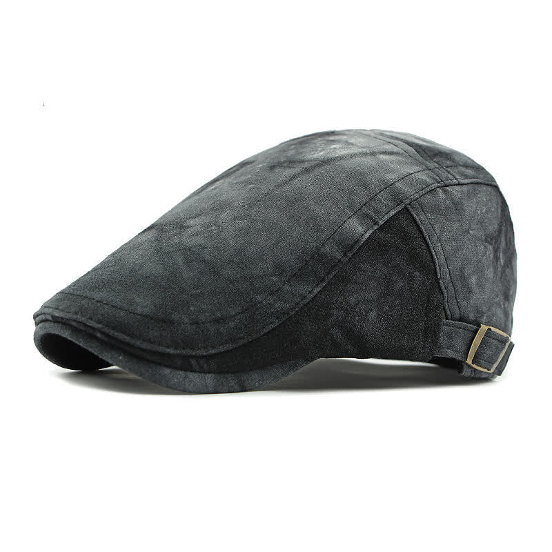 Vintage Style Tie-dyed Cotton Newsboy Beret Hat - Image 3