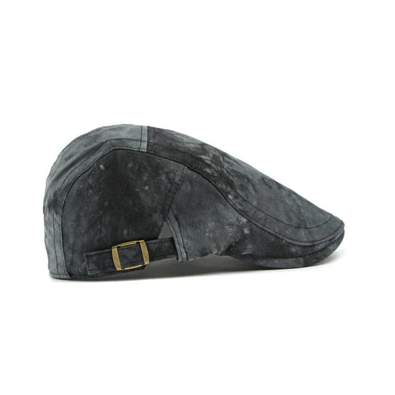 Vintage Style Tie-dyed Cotton Newsboy Beret Hat - Image 7