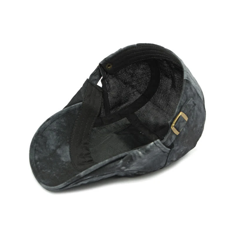 Vintage Style Tie-dyed Cotton Newsboy Beret Hat - Image 9
