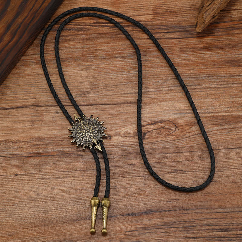 Vintage Sunflower Arrow Design Bolo Tie - Image 2