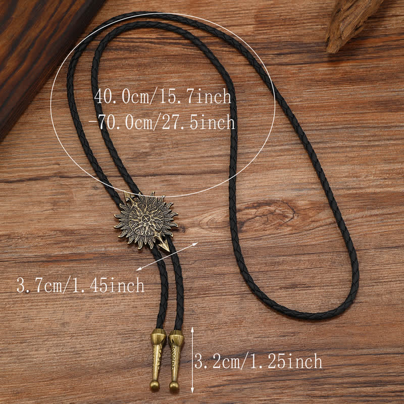 Vintage Sunflower Arrow Design Bolo Tie - Image 4