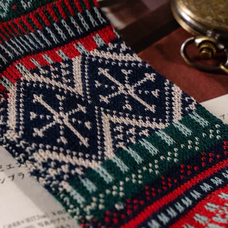 Vintage Tribal Geometric Patterns Cotton Socks - Image 11