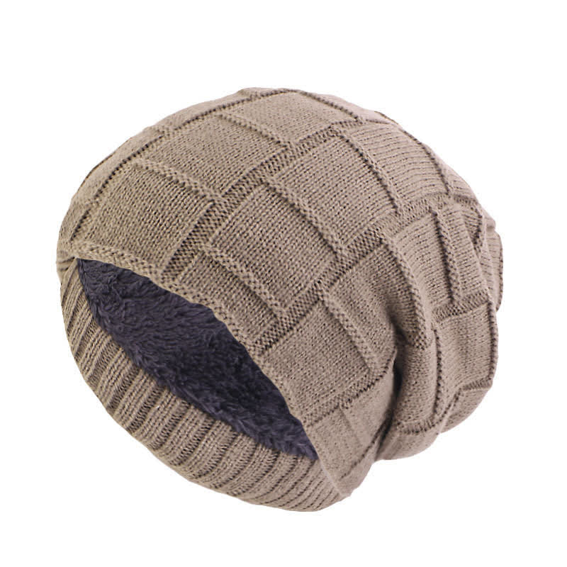 Warm Fur Lined Beanie Knitted Hat - Image 7