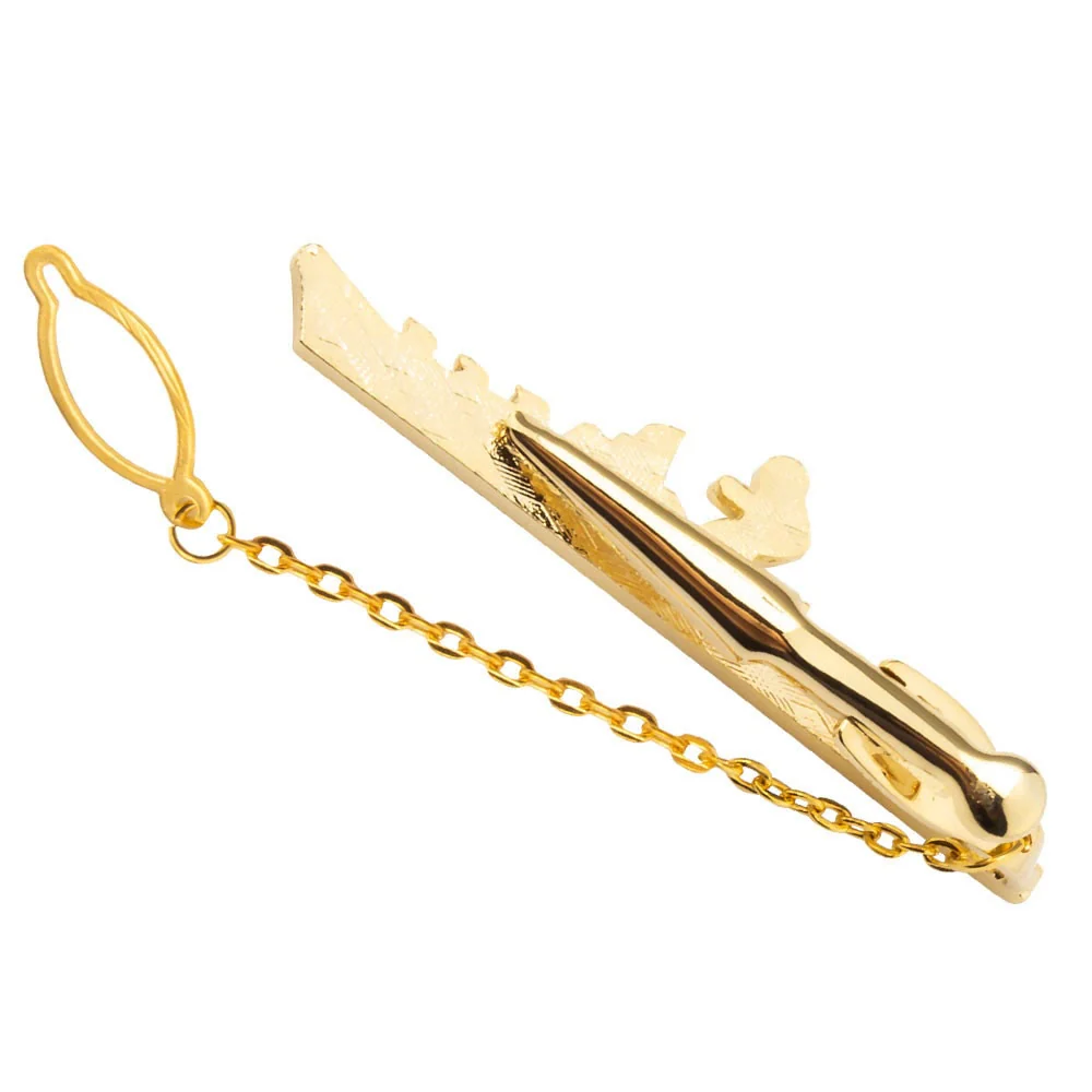 Warship Shape With Anchor Tie Clip For Suit - Image 6