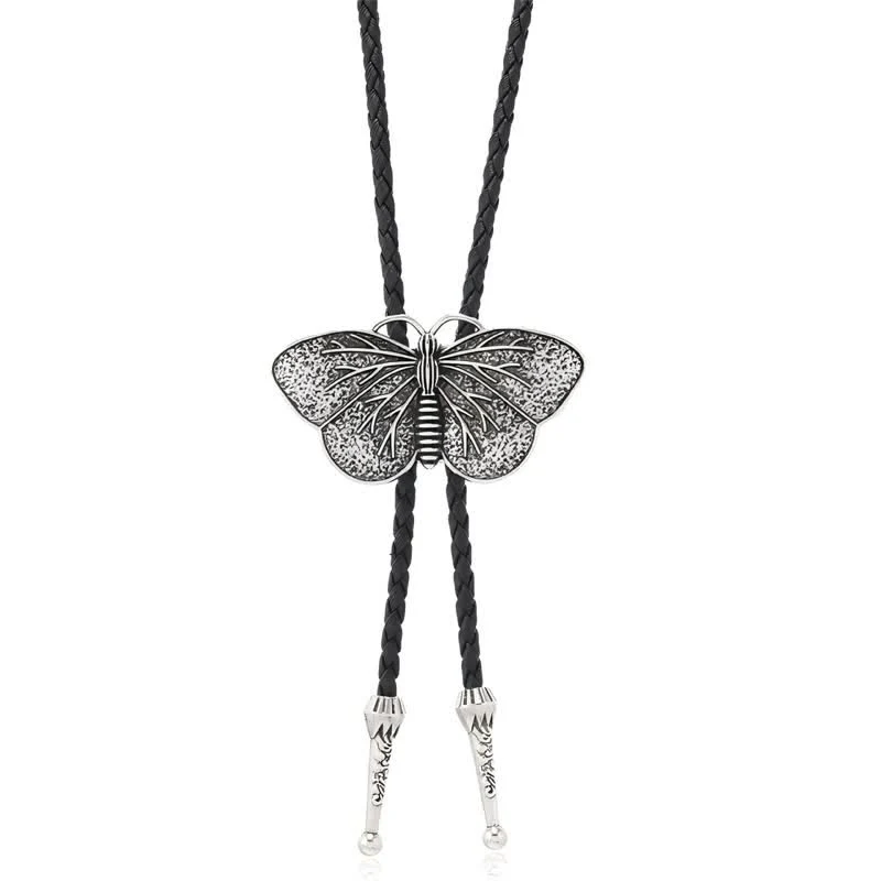 Western Butterfly Masquerade Costume Necklace Bolo Tie - Image 2