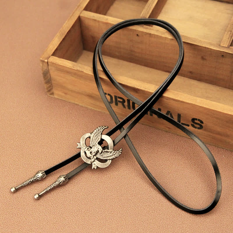 Western Charming Flying Eagle Bolo Tie - Image 2