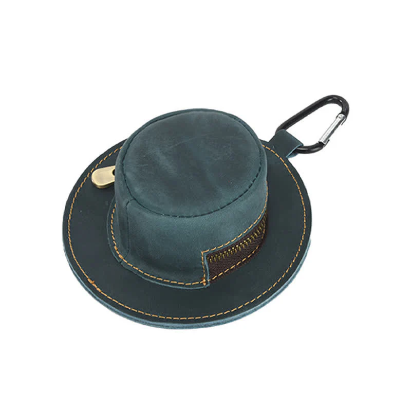 Western Cowboy Hat Shape Retro Coin Leather Bag - Image 12