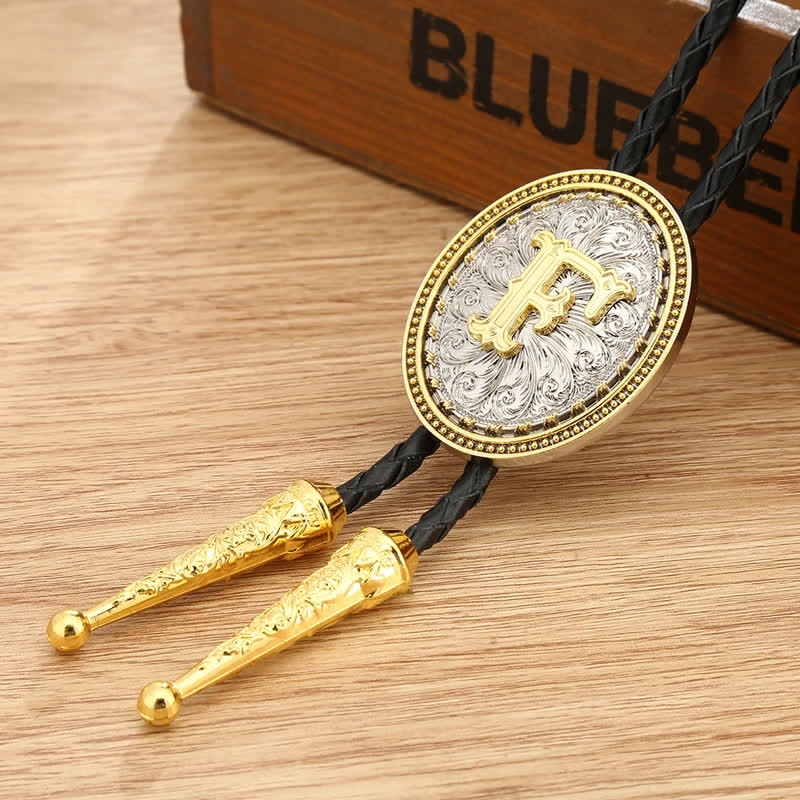 Western Cowboy Shirt Accessory Alphabet A To Z Bolo Tie - Image 10