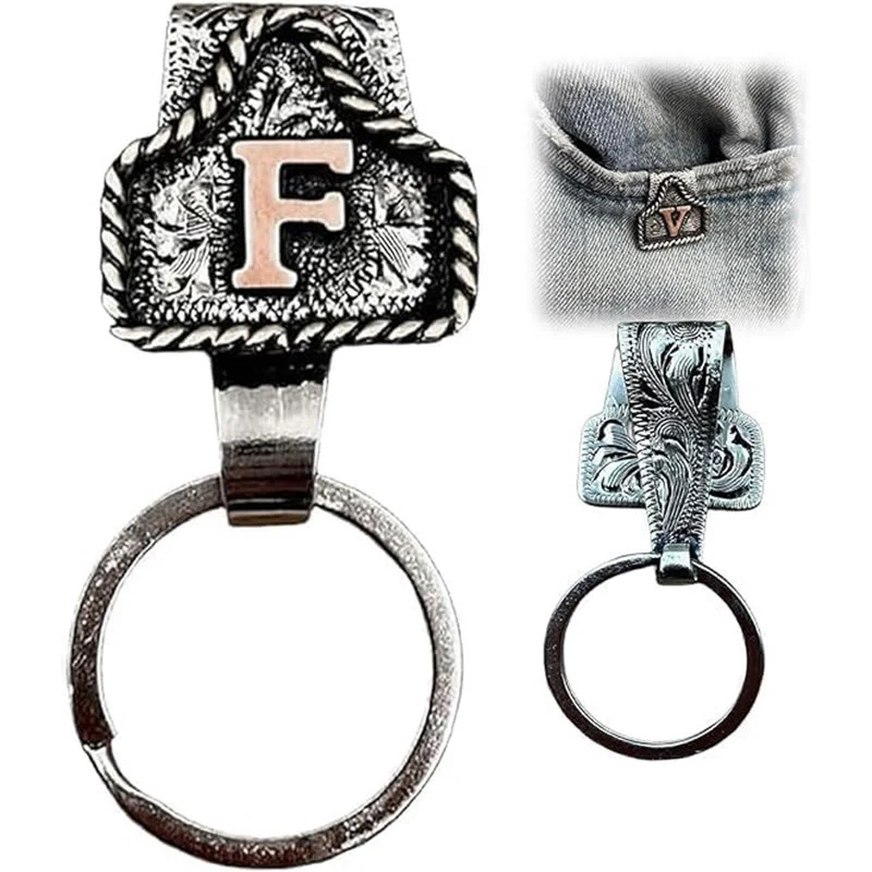 Western Cowboy Style Retro Letter Metal Keychain - Image 10