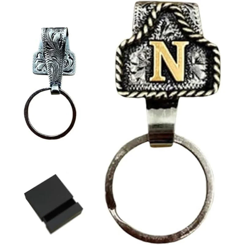 Western Cowboy Style Retro Letter Metal Keychain - Image 18