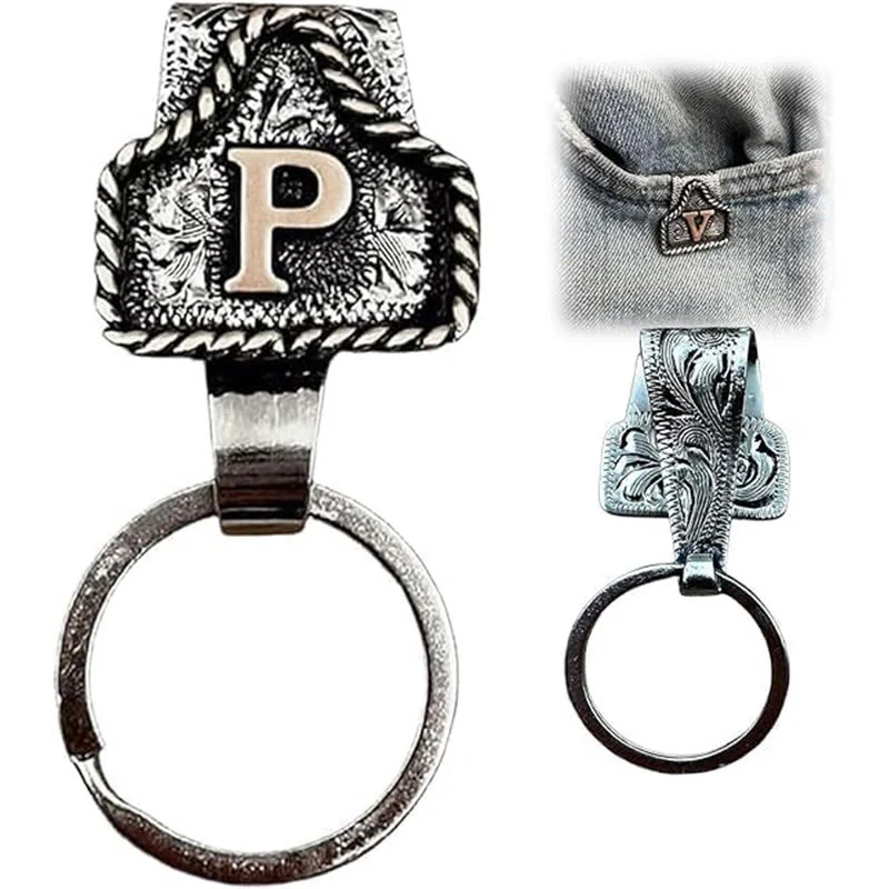 Western Cowboy Style Retro Letter Metal Keychain - Image 20