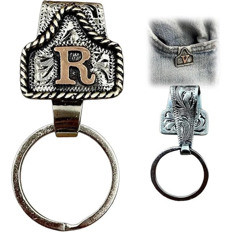 Western Cowboy Style Retro Letter Metal Keychain - Image 21
