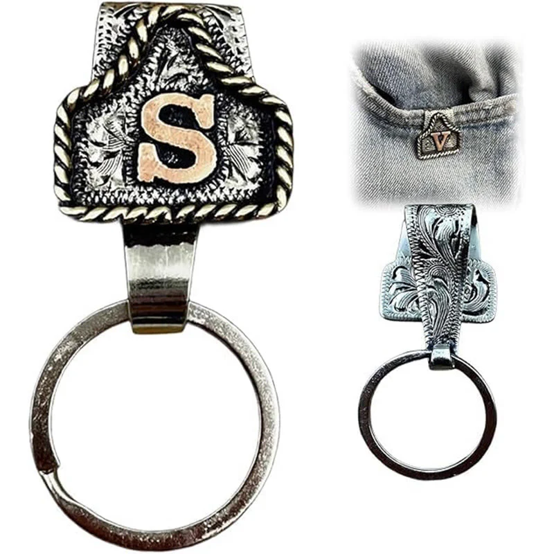 Western Cowboy Style Retro Letter Metal Keychain - Image 22