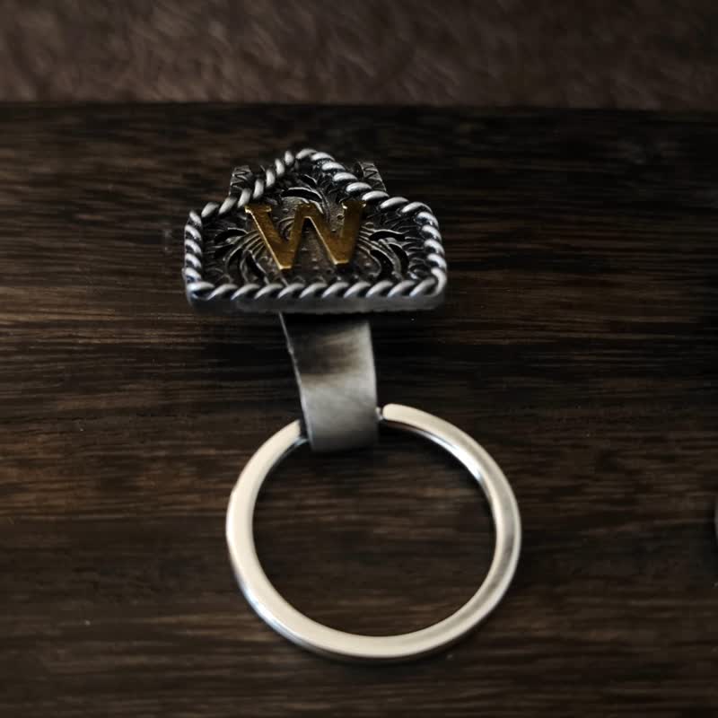 Western Cowboy Style Retro Letter Metal Keychain - Image 3