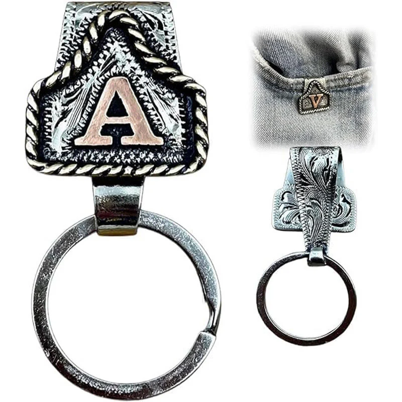 Western Cowboy Style Retro Letter Metal Keychain - Image 5