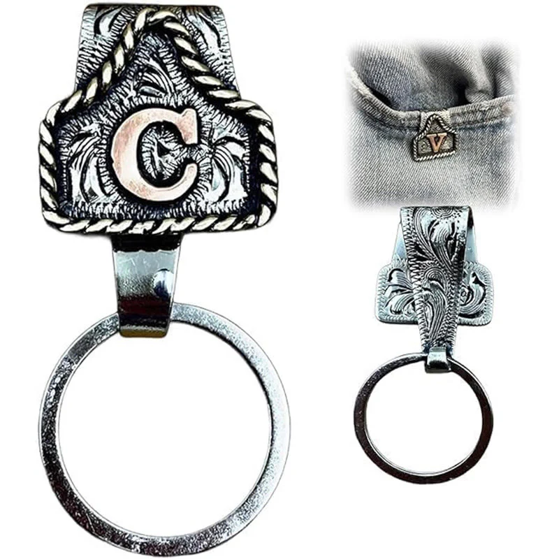 Western Cowboy Style Retro Letter Metal Keychain - Image 7