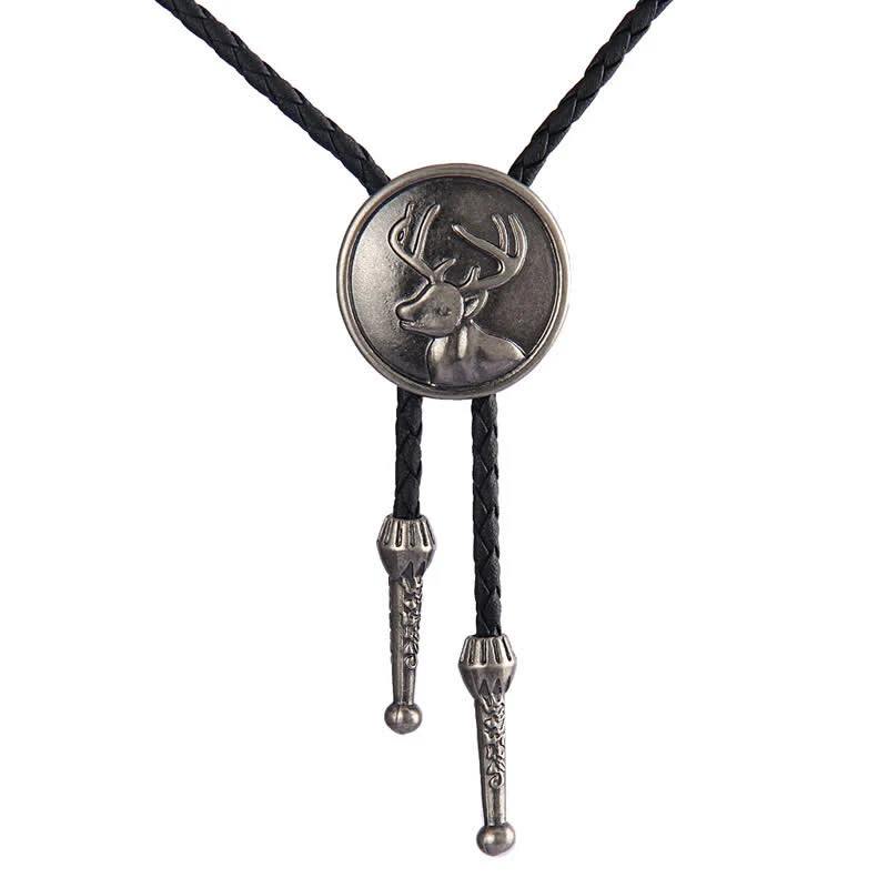 Western Deer Head Cowboy Rodeo Bolo Tie - Image 7
