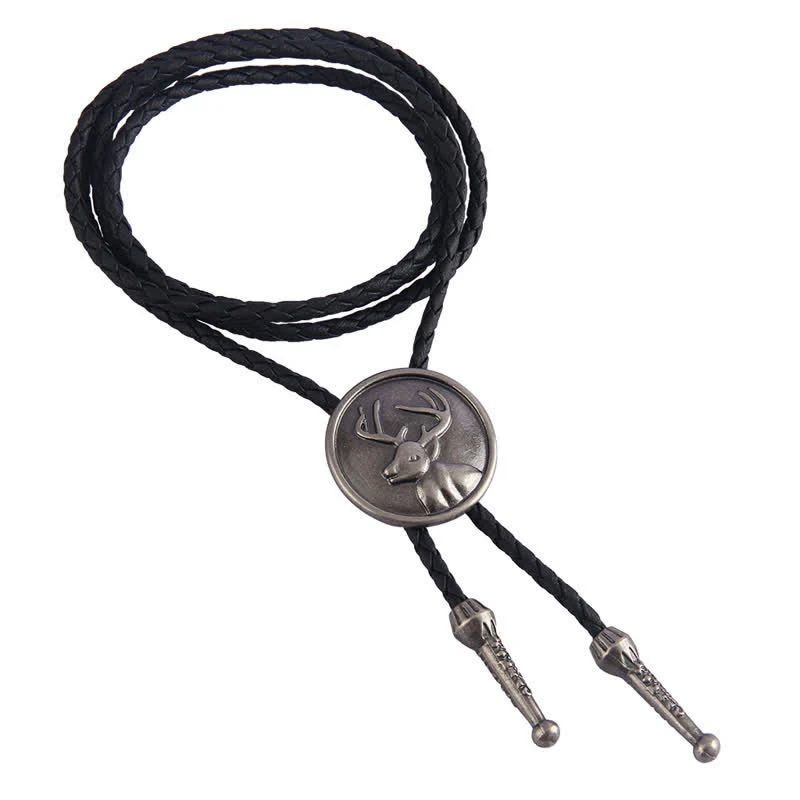 Western Deer Head Cowboy Rodeo Bolo Tie - Image 8