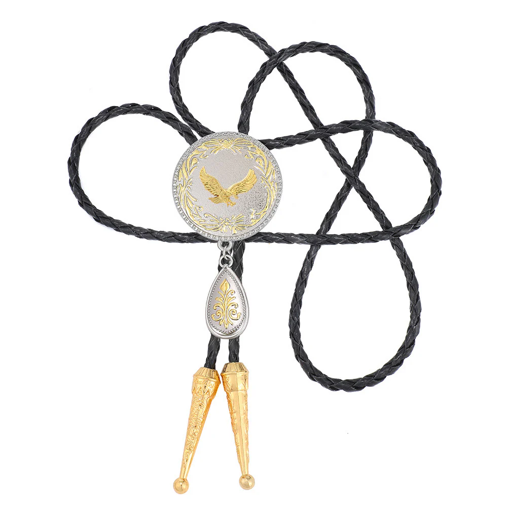 Western Portrait Medallion Layered Bolo Tie - Image 6