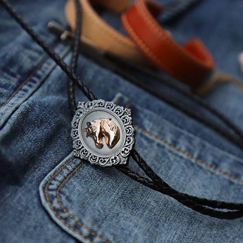 Western Trend Rodeo Horse Head Bolo Tie - Image 4