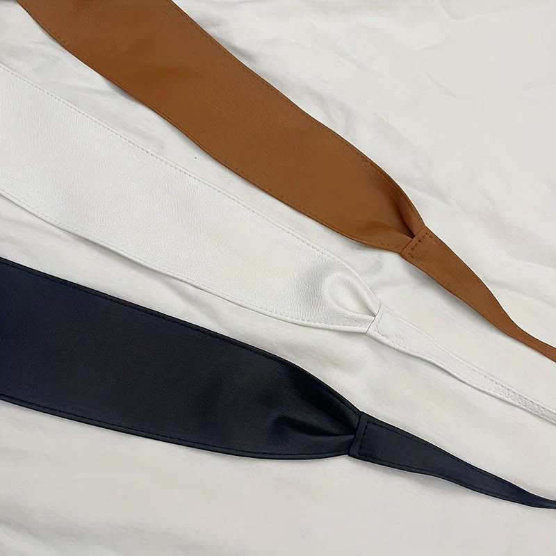 Wide Waist Belt For Women Lashing Leather Corset Belt - Image 5
