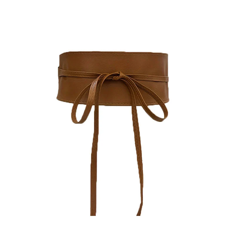 Wide Waist Belt For Women Lashing Leather Corset Belt - Image 7