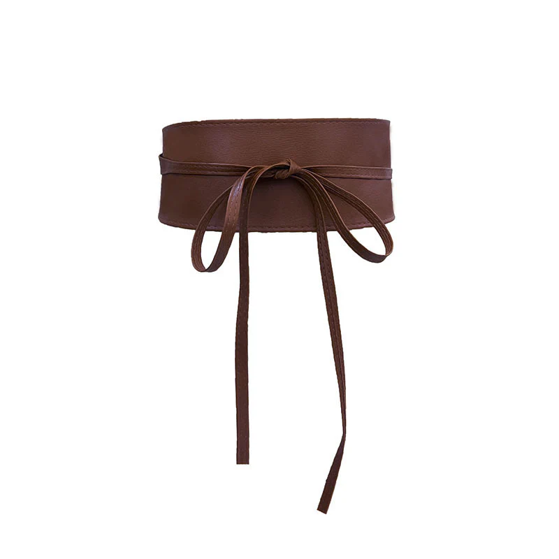 Wide Waist Belt For Women Lashing Leather Corset Belt - Image 9