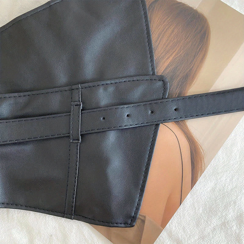 Wide Waistband For Women Leather Corset Belt - Image 11