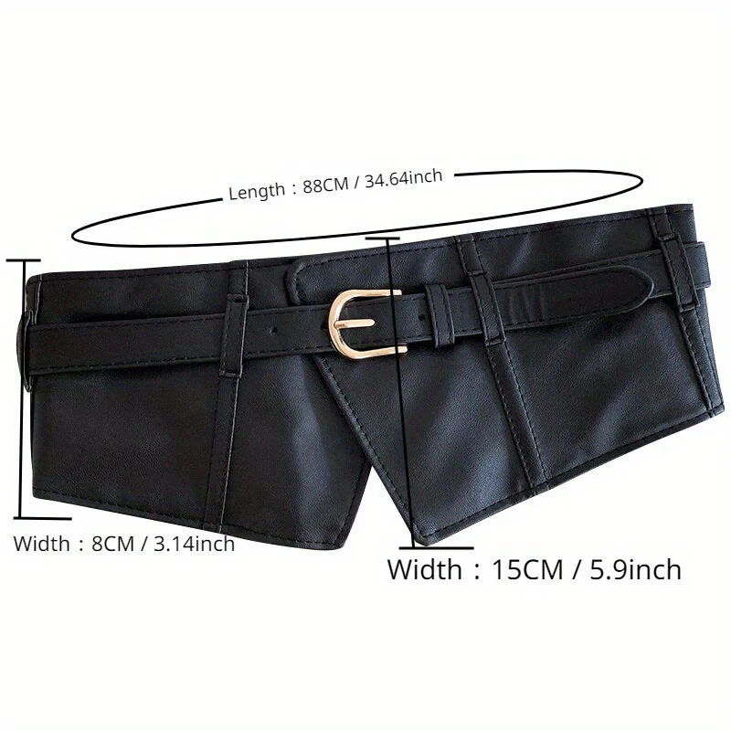 Wide Waistband For Women Leather Corset Belt - Image 15