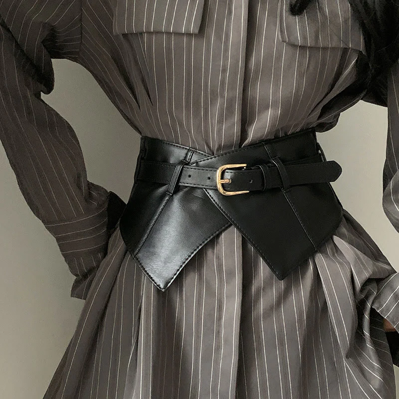 Wide Waistband For Women Leather Corset Belt - Image 2
