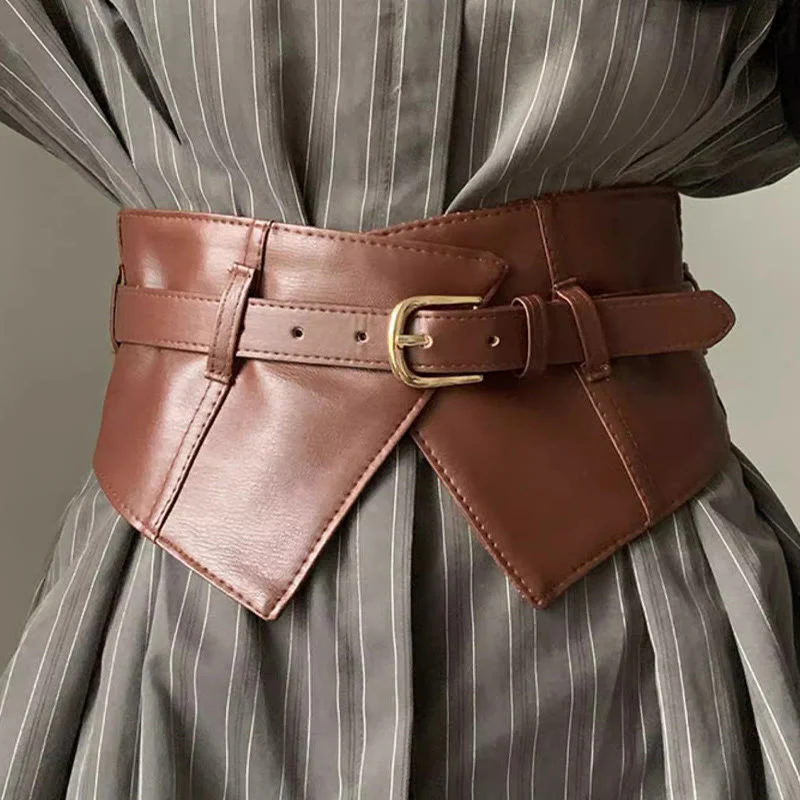 Wide Waistband For Women Leather Corset Belt - Image 4