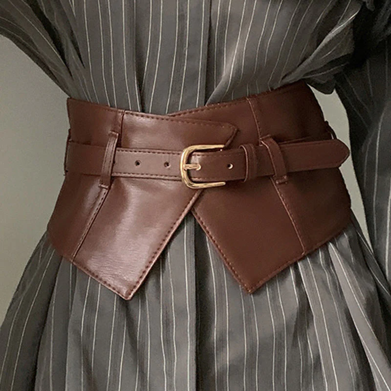 Wide Waistband For Women Leather Corset Belt - Image 5
