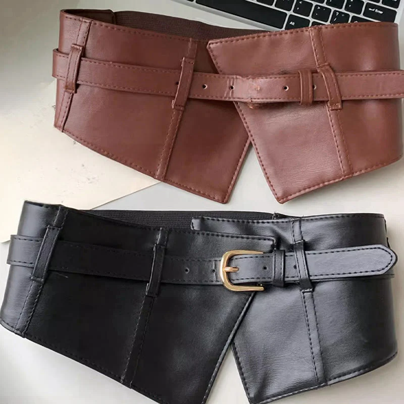Wide Waistband For Women Leather Corset Belt - Image 6