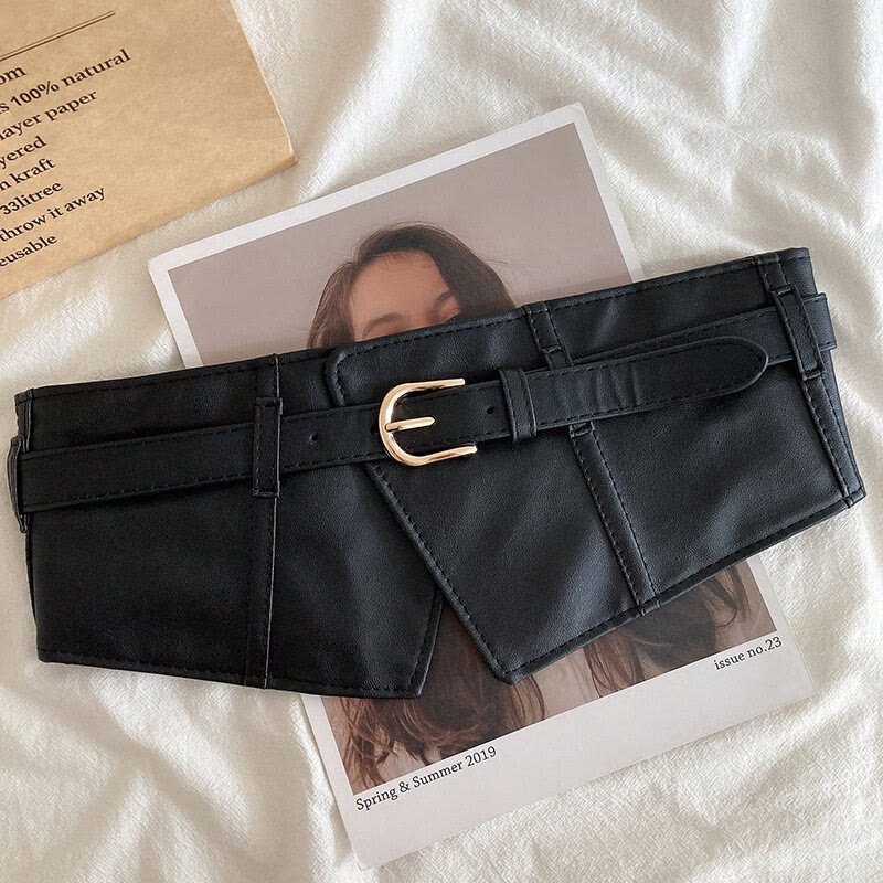 Wide Waistband For Women Leather Corset Belt - Image 9