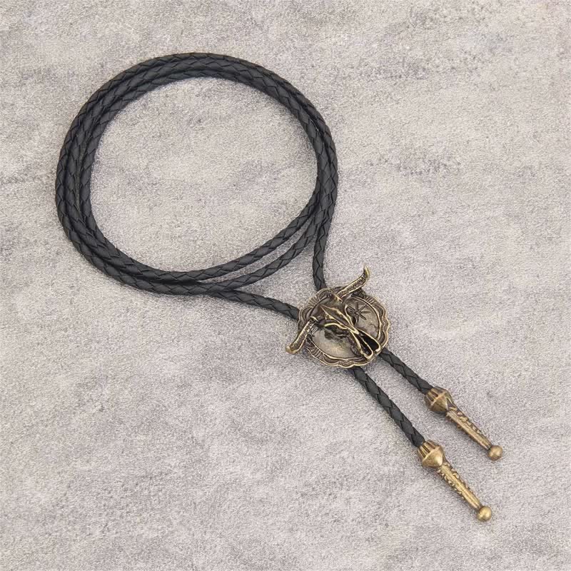 Wild Western Rodeo Bull Head Bolo Tie - Image 13