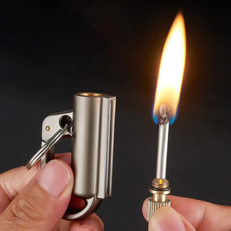 Windproof Portable Ten Thousand Matches Keychain Kerosene Lighter - Image 3