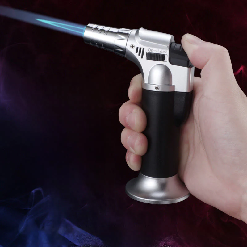 Windproof Spray Gun Holding Grip Butane Lighter
