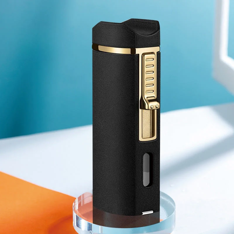 Windproof Triple Burner Lighter With Folding Cigar Cutter - Image 15