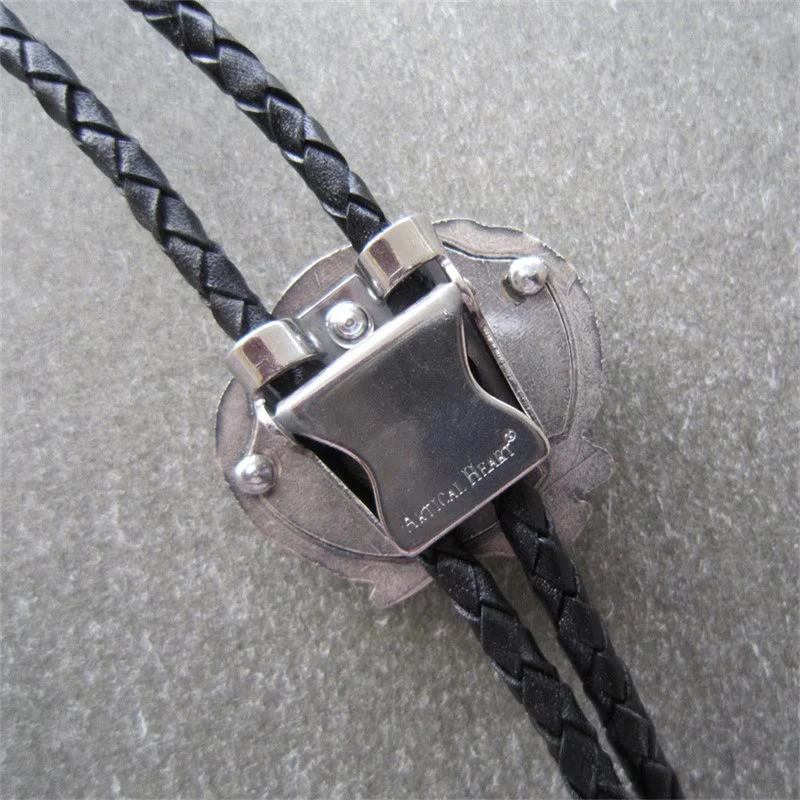 Wing-Accented Tiger Eye Stone Vintage Metal Bolo Ties - Image 11