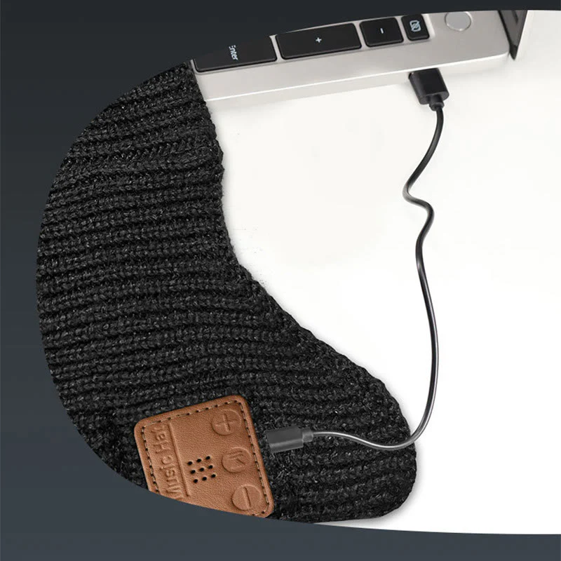 Winter Bluetooth Music Lighting Knitted Beanie Hat Detachable - Image 7
