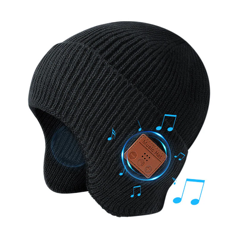 Winter Bluetooth Music Lighting Knitted Beanie Hat Detachable - Image 9