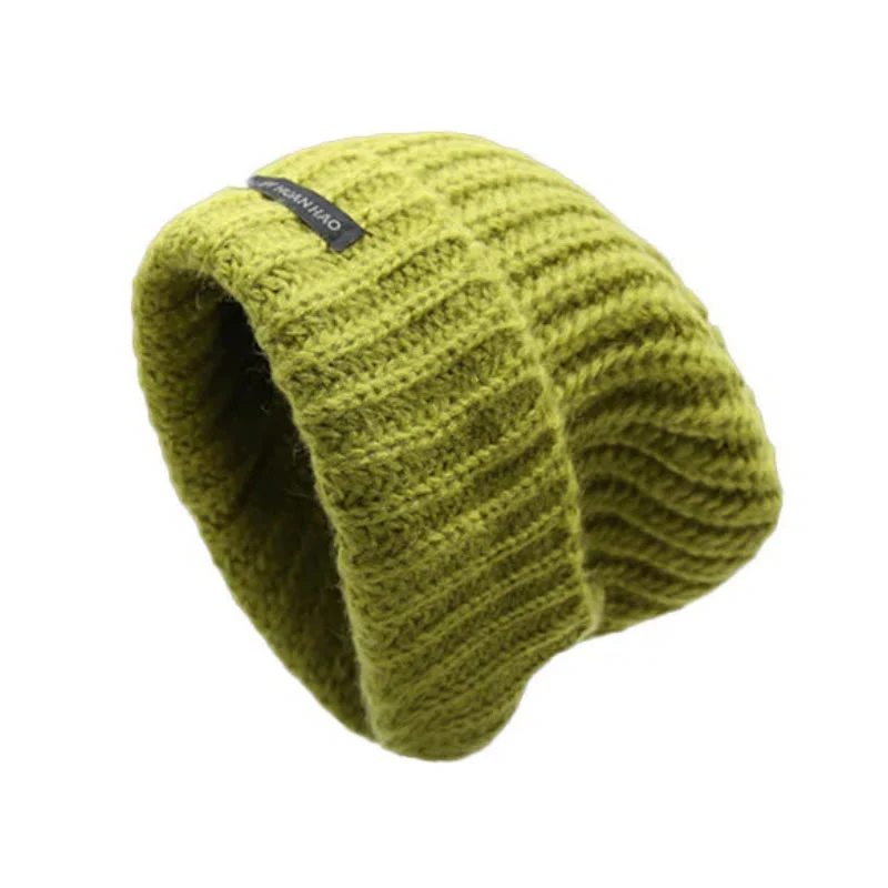 Winter Keep Warm Solid Color Knitted Beanie Hat - Image 3
