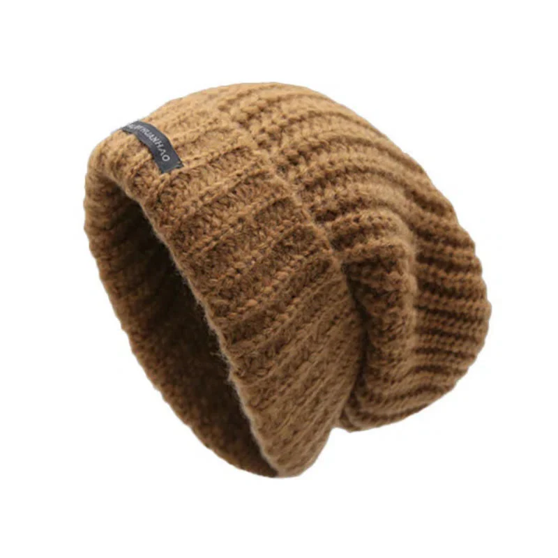 Winter Keep Warm Solid Color Knitted Beanie Hat - Image 9