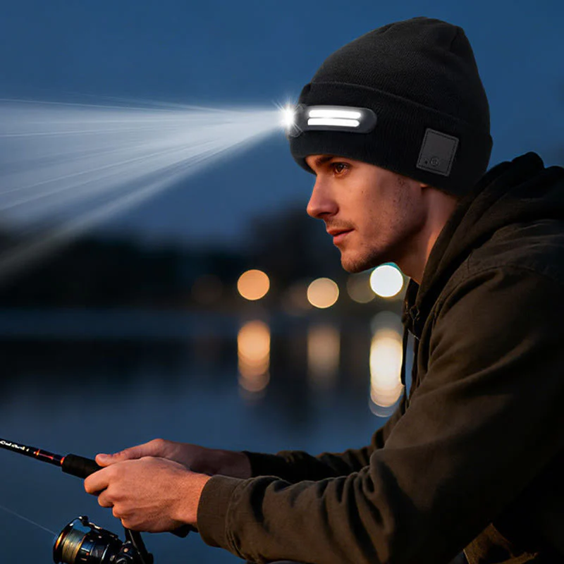 Winter LED Lighting RGB Mode Knitted Beanie Hat - Image 4