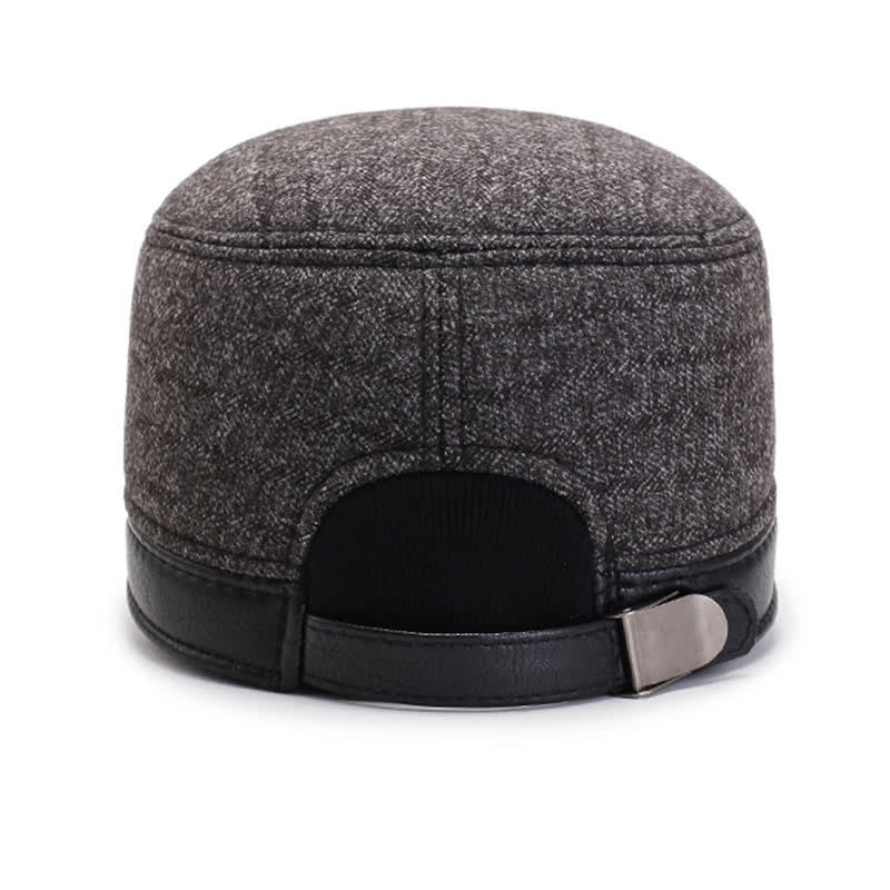 Winter Warm Earmuffs Casual Flat Top Hat - Image 7