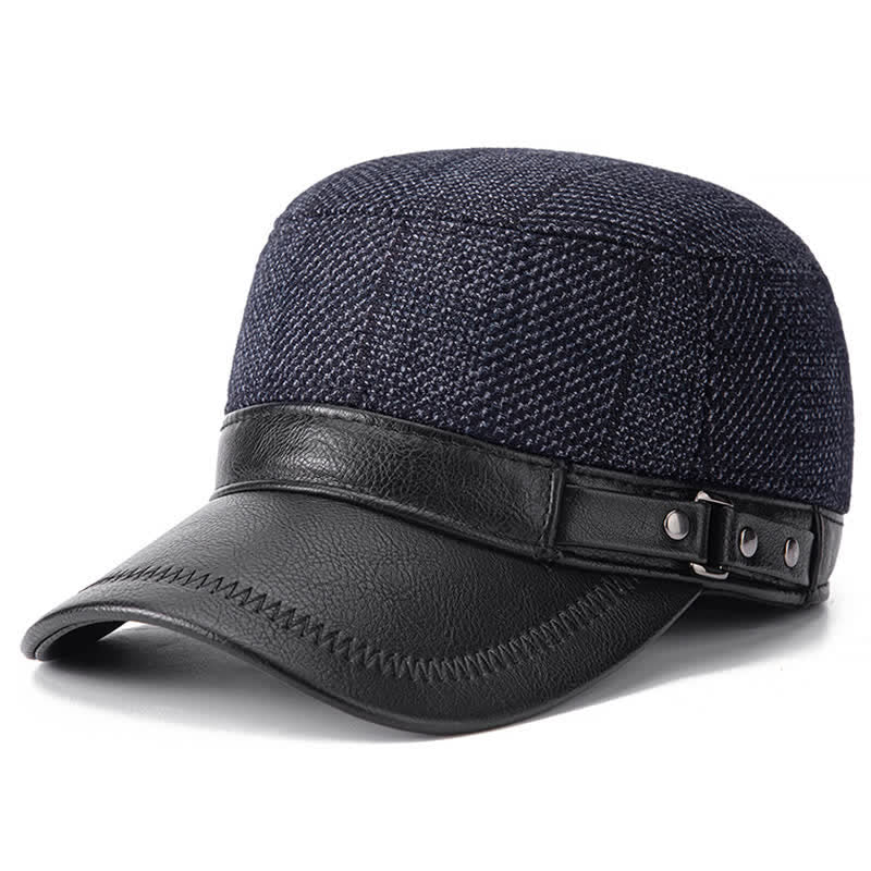 Winter Warm Earmuffs Casual Flat Top Hat - Image 9