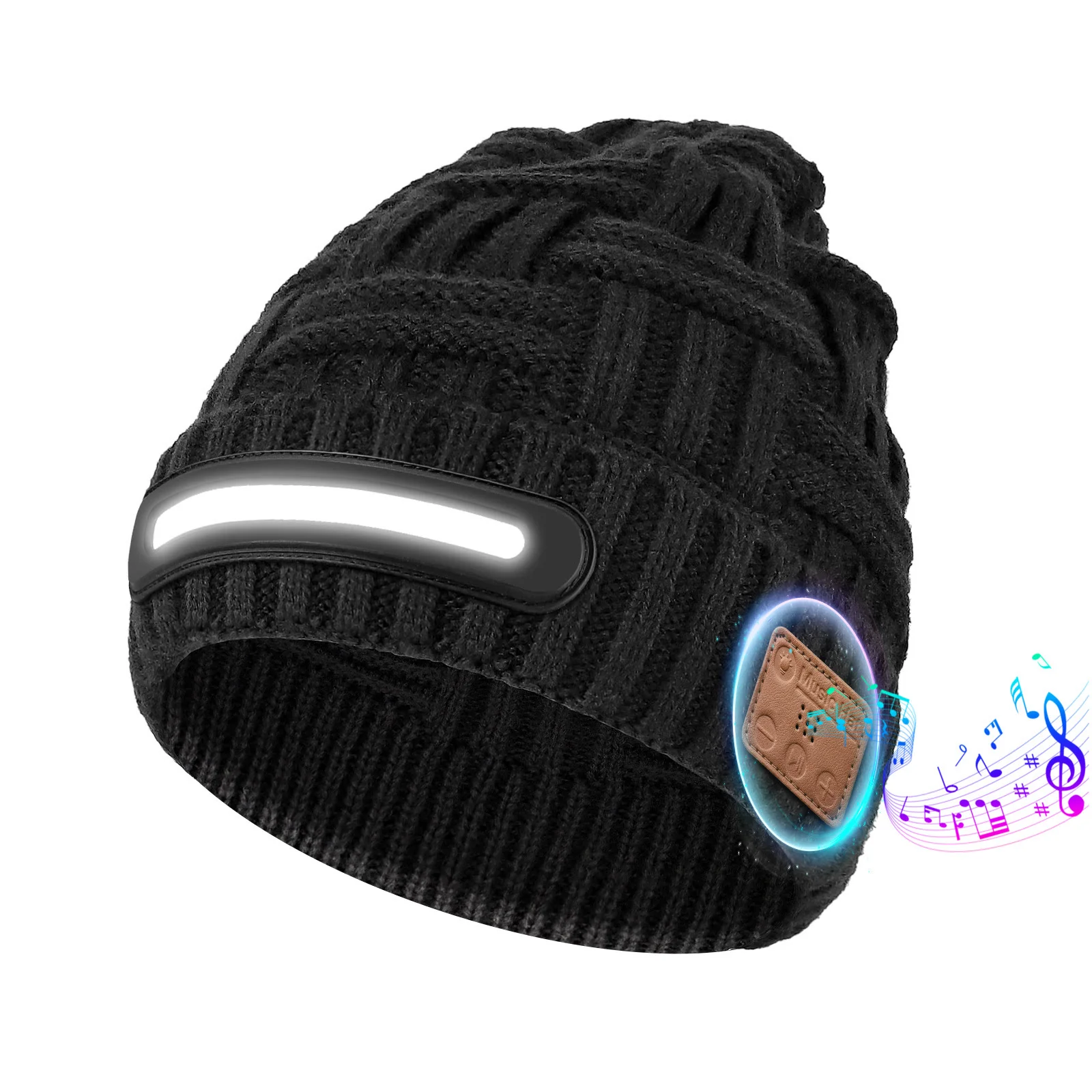 Winter Warm Music Bluetooth Beanie Hat with Lighting