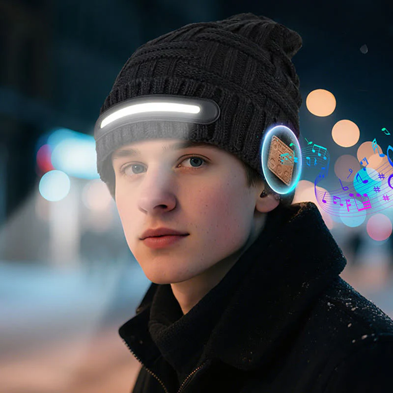 Winter Warm Music Bluetooth Beanie Hat with Lighting - Image 3